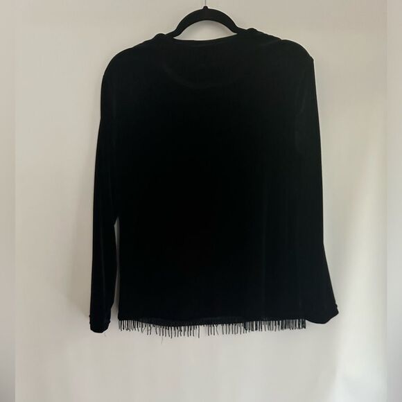 Velvet Top Long Sleeve Size M Notations - Picture 2 of 5